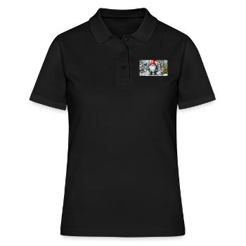 Mignons petits gnomes de la vie quotidienne – pelleter de la neige - Polo Femme - noir - Devant - Ailine (174cm)