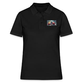 Jeu de mots expression ambiguë Taubenschlag pigeonnier - Polo Femme - noir - Devant - Ailine (174cm)