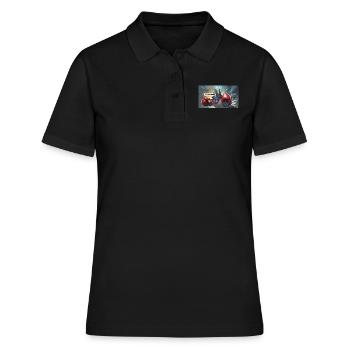 Jeu de mots expression ambiguë Taubenschlag pigeonnier - Polo Femme - noir - Devant - Ailine (174cm)