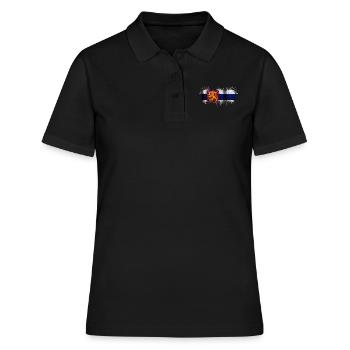 Finlande Suomi helsinki scandinavie viking fine FIN - Polo Femme - noir - Devant - Ailine (174cm)