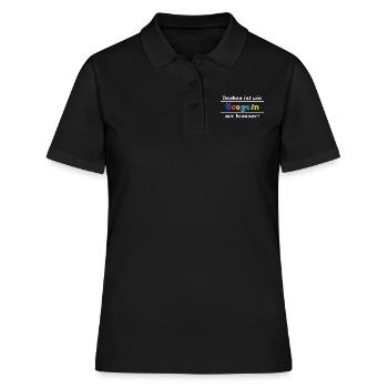 denken ist wie googeln, nur krasser - Frauen Polo Shirt - Schwarz - Vorne - Ailine (174cm)