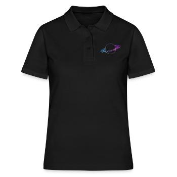 Ringe von Saturn - Frauen Polo Shirt - Schwarz - Vorne - Ailine (174cm)