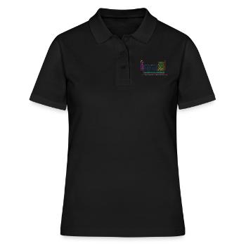Periodensystem der chemischen Elemente. - Frauen Polo Shirt - Schwarz - Vorne - Ailine (174cm)