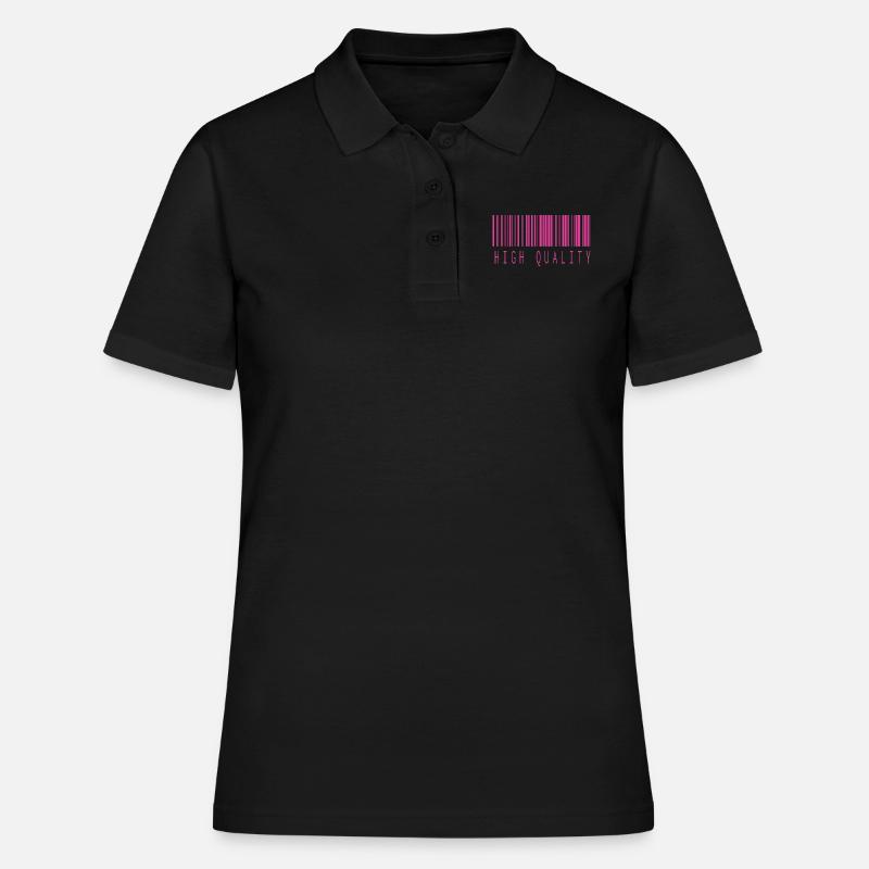 HIGH QUALITY BARCODE PINK - Women's Polo Shirt - black