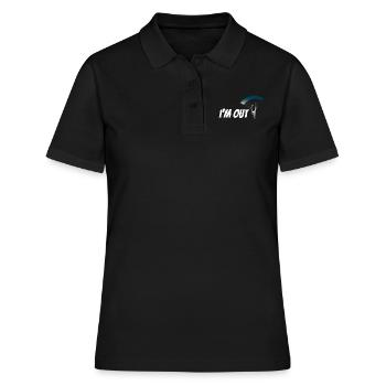 Fallschirm - Frauen Polo Shirt - Schwarz - Vorne - Ailine (174cm)