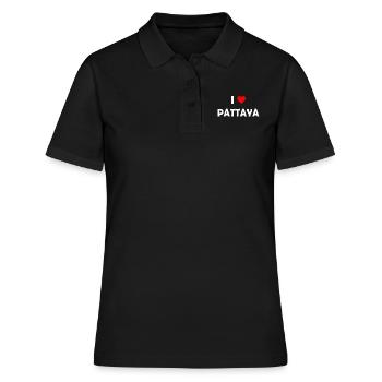 I love Pattaya - Thailand - Frauen Polo Shirt - Schwarz - Vorne - Ailine (174cm)