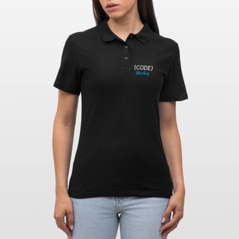 Code Like A Boy Programming Coder Computer Geek Pc Frauen Polo Shirt