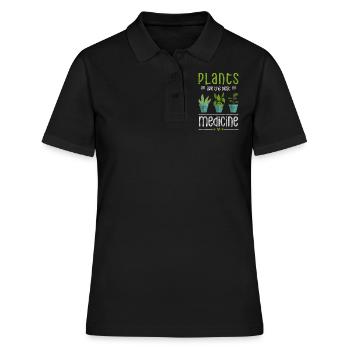 Herbes médicinales guérisseur guérisseur médecin - Polo Femme - noir - Devant - Ailine (174cm)