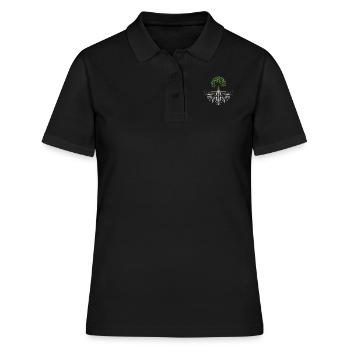 Arbre technologique : Fusion de la nature et de la technologie - Polo Femme - noir - Devant - Ailine (174cm)