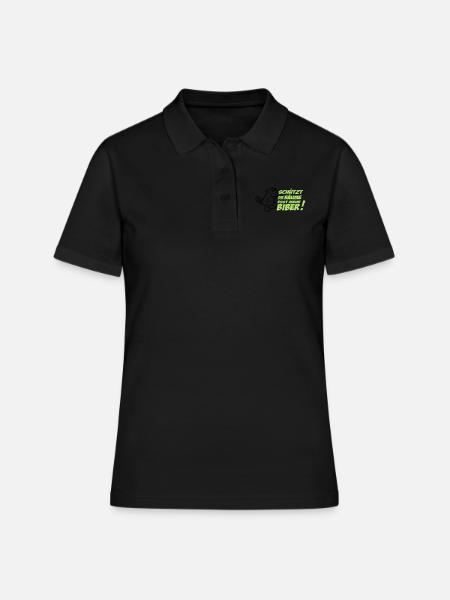 Protège les arbres - manger plus de castors! - Polo Femme - noir