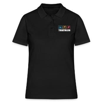 Triathlon - Women's Polo Shirt - black - Front - Ailine (174cm)