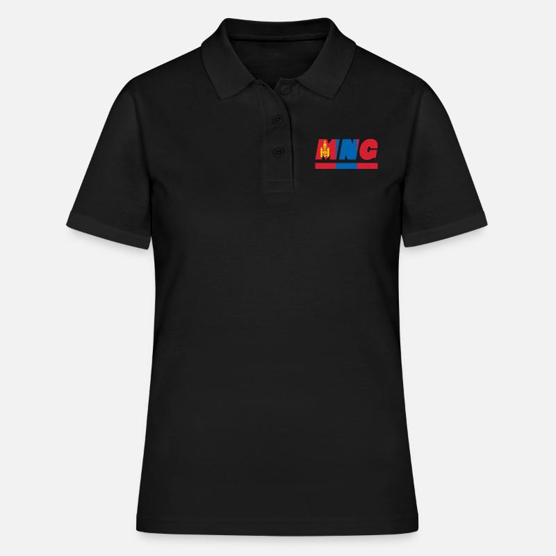 Drapeau mongol drapeau MNG - Polo Femme - noir