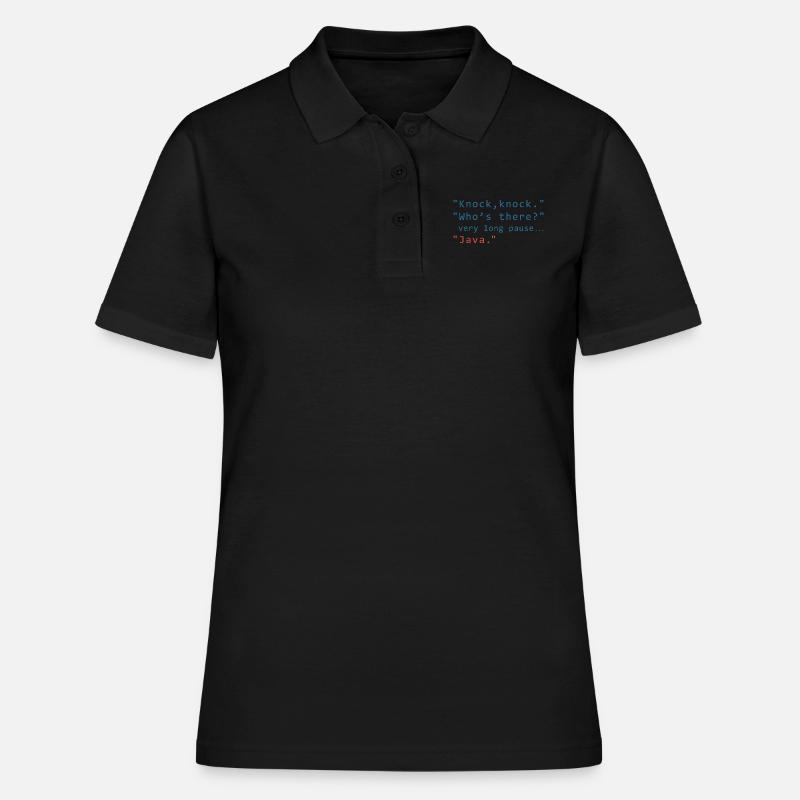 Cadeau informatique de programmation Java disant - Polo Femme - noir