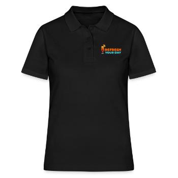 Refresh your day! - Women's Polo Shirt - black - Front - Ailine (174cm)