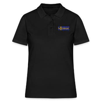 sverige - Frauen Polo Shirt - Schwarz - Vorne - Ailine (174cm)