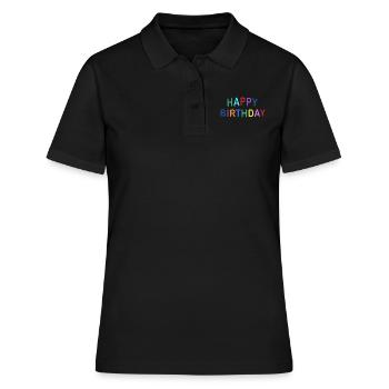 HAPPY BIRTHDAY COLOR - Polo Femme - noir - Devant - Ailine (174cm)