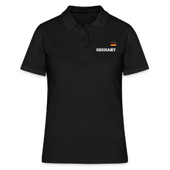 Maillot de l’Allemagne look ALLEMAGNE avec drapeau - Polo Femme - noir - Devant - Ailine (174cm)