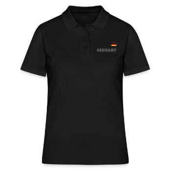 Look maillot de l’Allemagne - ALLEMAGNE avec drapeau - Polo Femme - noir - Devant - Ailine (174cm)