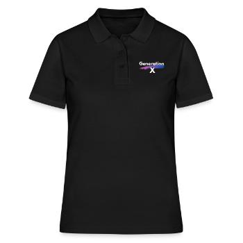 Generation X - Frauen Polo Shirt - Schwarz - Vorne - Ailine (174cm)