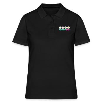 FLOWERKIDS (Row Logo) - Women's Polo Shirt - black - Front - Ailine (174cm)