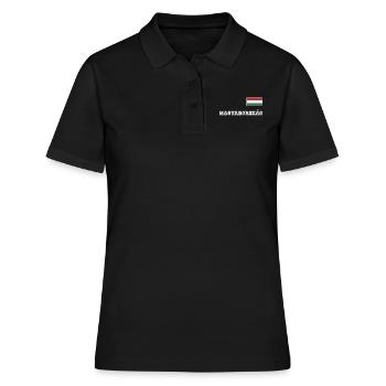 Look maillot de la Hongrie – MAGYARORSZÁG - Drapeau - Polo Femme - noir - Devant - Ailine (174cm)