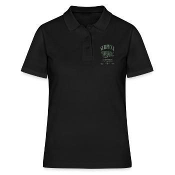Gardien de reptiles python réticulé Streetwear - Polo Femme - noir - Devant - Ailine (174cm)