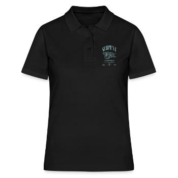 Gardien de reptiles python réticulé Streetwear - Polo Femme - noir - Devant - Ailine (174cm)