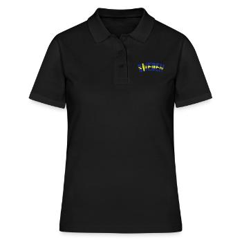 sweden - Frauen Polo Shirt - Schwarz - Vorne - Ailine (174cm)