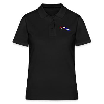 Cuba Shape Flag - Frauen Polo Shirt - Schwarz - Vorne - Ailine (174cm)