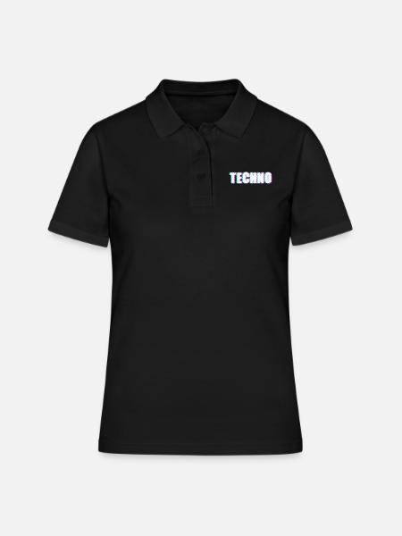TECHNO - Polo Femme - noir
