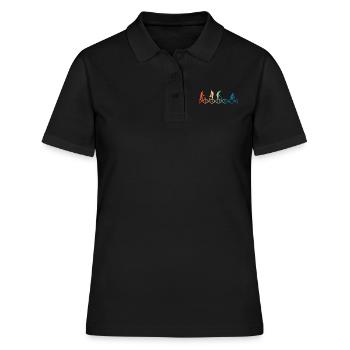 Le jardinage est dans mon ADN - Polo Femme - noir - Devant - Ailine (174cm)