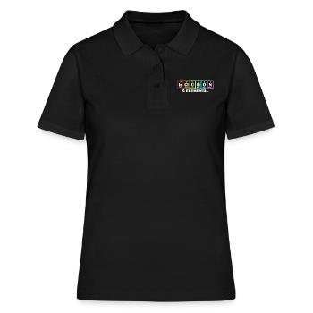 Inklusion ist elementar LGBT-Flagge Gay Pride Month - Frauen Polo Shirt - Schwarz - Vorne - Ailine (174cm)