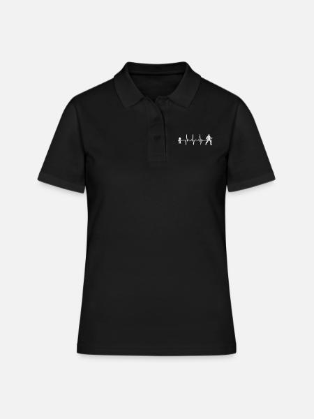 Pompier pompier battement de cœur - Polo Femme - noir