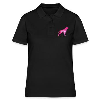 Liebende Boxermama - Frauen Polo Shirt - Schwarz - Vorne - Ailine (174cm)