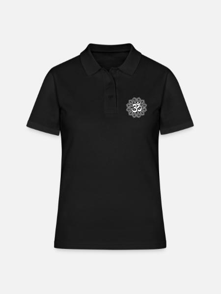 Résonance cosmique : le Om sacré - Polo Femme - noir