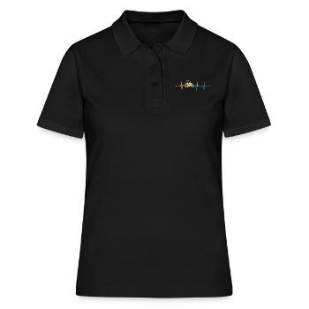 battement de cœur tracteur - Polo Femme - noir - Devant - Ailine (174cm)