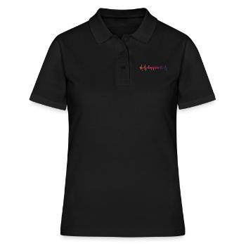 HEARTBEAT HAPPINESS GRADIENT RED DARK - Polo Femme - noir - Devant - Ailine (174cm)
