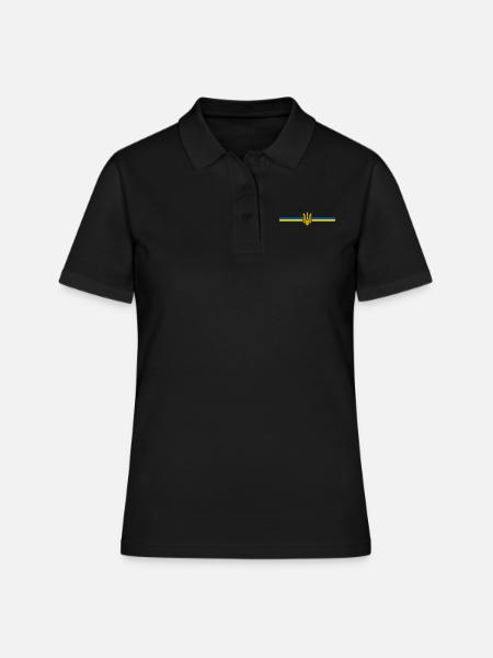 Ukraine - Polo Femme - noir