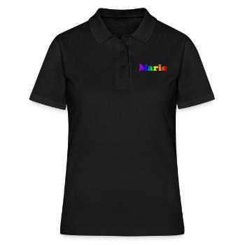 Marie - Frauen Polo Shirt - Schwarz - Vorne - Ailine (174cm)
