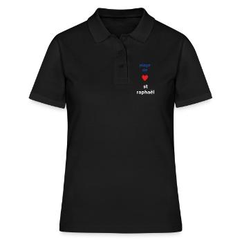 Un amour sincère pour la Plage de Saint-Raphaël - Polo Femme - noir - Devant - Ailine (174cm)