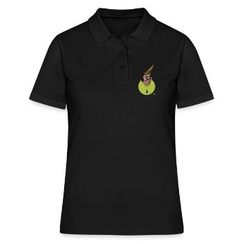 Collage numérique surréaliste - Shell Bizu - Polo Femme - noir - Devant - Ailine (174cm)