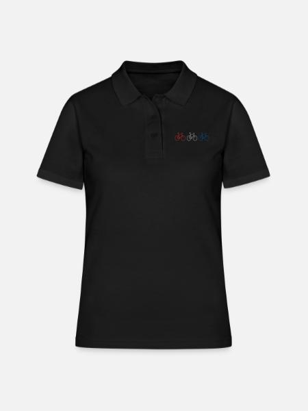 3 vélos - Polo Femme - noir