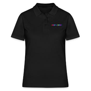 Hüpfen und Einkaufen - Frauen Polo Shirt - Schwarz - Vorne - Ailine (174cm)