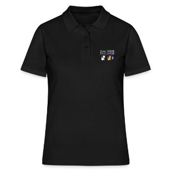 Nerd Informatiker mit Katze Geschenk IT Katzen - Frauen Polo Shirt - Schwarz - Vorne - Ailine (174cm)