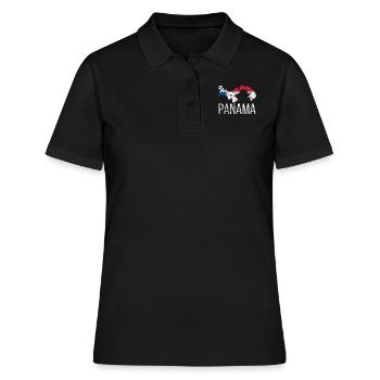 Panama Panama Origine Drapeau panaméen - Polo Femme - noir - Devant - Ailine (174cm)