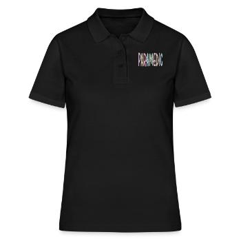 Notfallsanitäter Paramedic Rettungssanitäter - Frauen Polo Shirt - Schwarz - Vorne - Ailine (174cm)