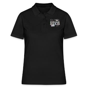 Infirmière de recherche Recherche clinique Soins infirmiers Halloween - Polo Femme - noir - Devant - Ailine (174cm)