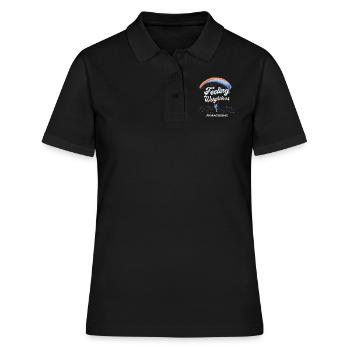 Sentez-vous en apesanteur - parapente - Polo Femme - noir - Devant - Ailine (174cm)