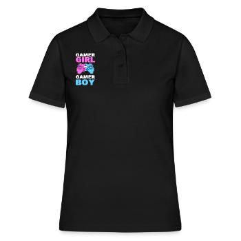 Geschlecht enthüllen Gender Reveal - Frauen Polo Shirt - Schwarz - Vorne - Ailine (174cm)