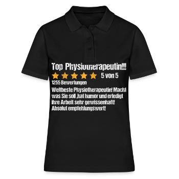 Physiotherapeutin Dankeschön Geschenkideen Angehen - Frauen Polo Shirt - Schwarz - Vorne - Ailine (174cm)